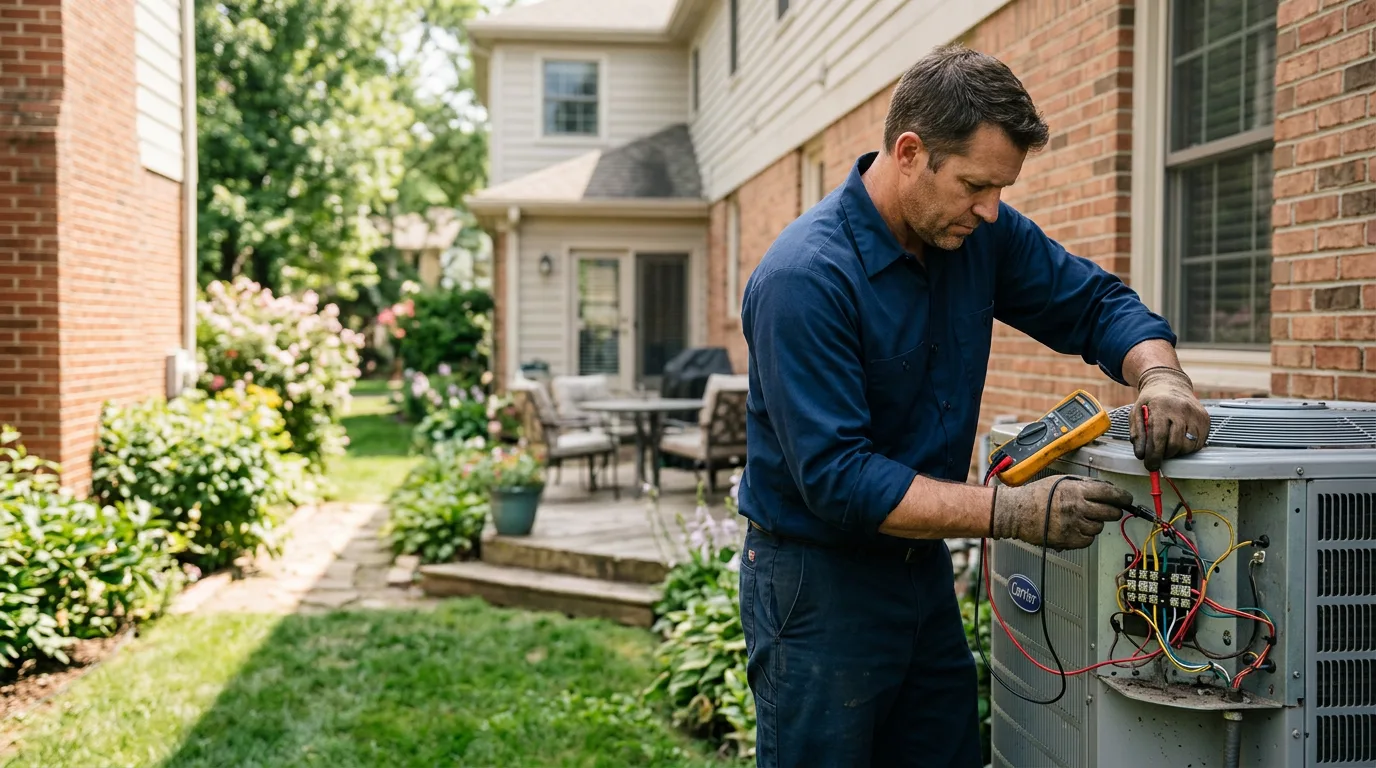 HVAC technician working near Elmwood Park, NJ